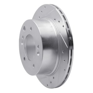 Kia Sorento Brake Rotor (1) - Rear Left - R1 Concepts - Drilled & Slotted - Silver - `03-`06